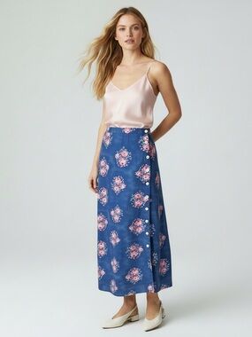 VINTAGE LIZ CLAIBORNE Floral Midi Skirt